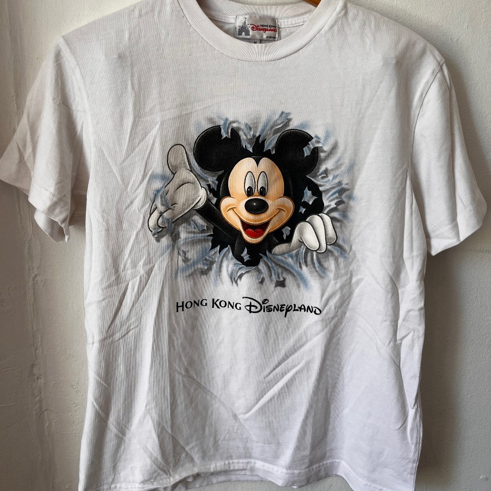 Disney White Mickey Mouse Short Sleeve Tee